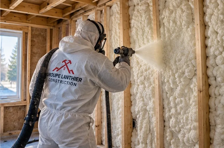 Application professionnelle de mousse de polyuréthane